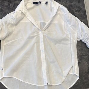 Veronica Beard White Button-Up Blouse size large. Like new